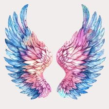 fluffy angel wings clipart
