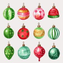 christmas ornaments clipart
