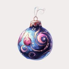 Blue Christmas Ornament Clipart