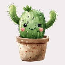 Cactus in Pot Clipart