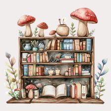 vintage library clipart
