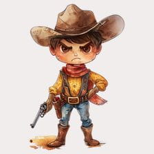 Angry Cowboy Clipart