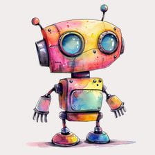 colorful robot clipart