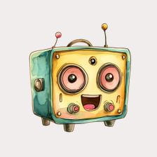 Vintage Cartoon Radio Clipart