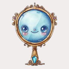 kawaii mirror clipart