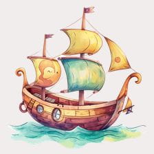 pirate ship clipart