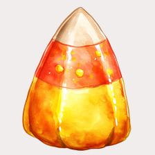 Orange Candy Corn Clipart