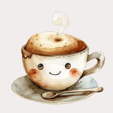 happy coffee clipart