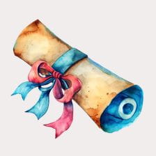 watercolor diploma clipart