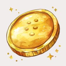 Shiny Gold Coin Clipart