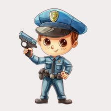 watercolor policeman clipart