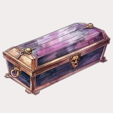 Wooden Treasure Chest With Skull Clipart