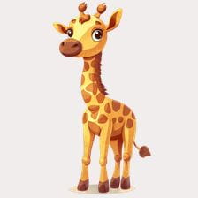 Cute Cartoon Baby Giraffe Clipart