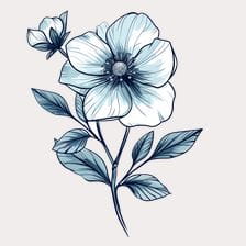 blue flower clipart
