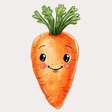 cute carrot clipart