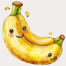 Kawaii Banana Clipart