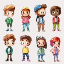 A Diverse Group of People clipart