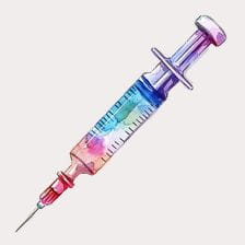 Watercolor Syringe Clipart