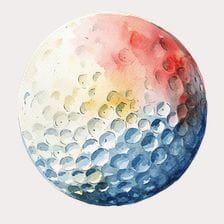 Colored Golf Ball Clipart