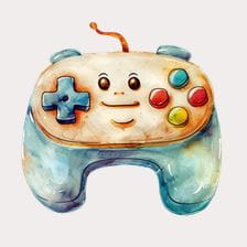 smiling game controller clipart