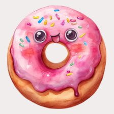 pink donut clipart