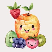Cute Fruits Clipart
