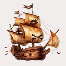 pirate ship clipart