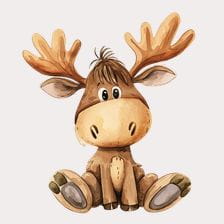 cartoon moose clipart