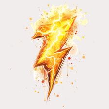 Lightning Bolt Watercolor Graphic Design