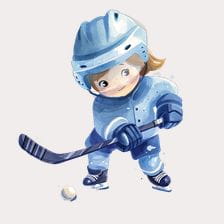 hockey girl clipart