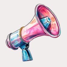 watercolor megaphone clipart