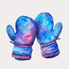 blue mitten clipart