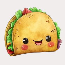 cartoon taco clipart 