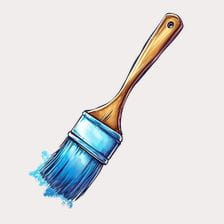 Blue Paint Brush Clipart