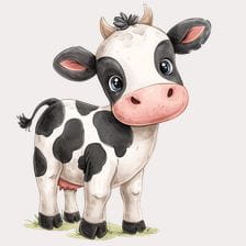 adorable cow clipart