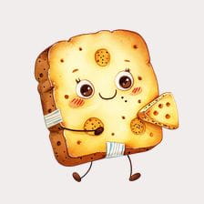 Cute Cheese Bread Clipart
