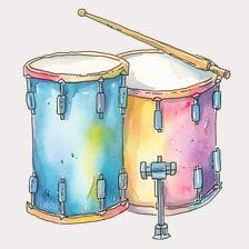 cute drum clipart