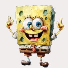 Watercolor Spongebob Squarepants Clipart