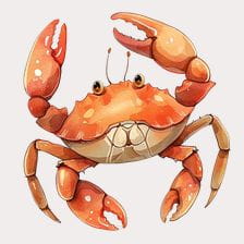cute crab clipart