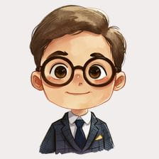 little boy with glasses clipart