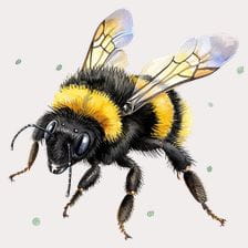 cute bumble bee clipart