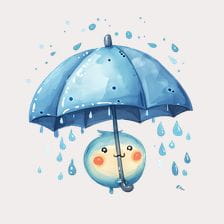 Cute Cartoon Rainy Day Clipart