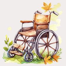 watercolor wheelchair clip art