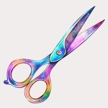  colorful scissors clipart