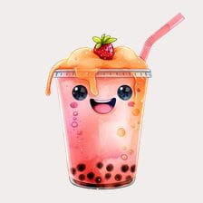 Kawaii boba clipart