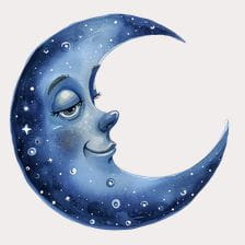 blue moon clipart
