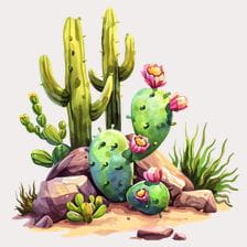 watercolor cactus clipart