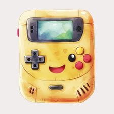 Cute Handheld Retro Game Console Clipart