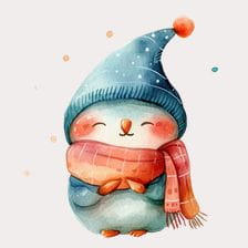 christmas penguin clipart