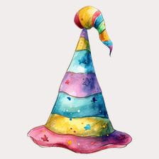 colorful wizard hat clipart